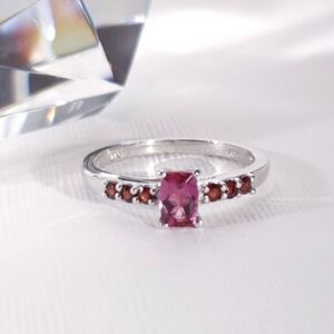 Bixbite and Garnet Ring Size 8